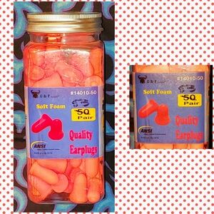 G&F Products brand 53 Pairs of Orange Colored Soft Foam Quality Earplugs